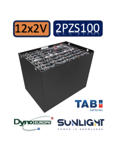 Pack 24V de 12 x 2V Batterie de traction 2PZS100 en 2V 100ah en C5