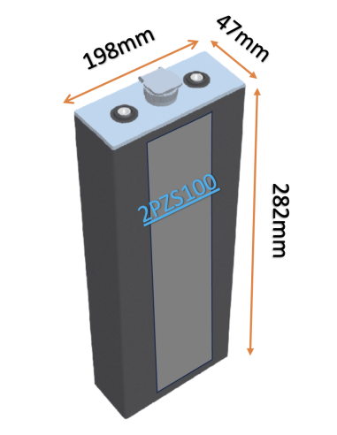 Pack 48V de 12 x 2V Batterie de traction 2PZS100 en 2V 100ah en C5