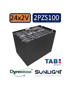 Pack 48V de 12 x 2V Batterie de traction 2PZS100 en 2V 100ah en C5