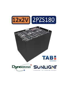 Pack 24V de 12 x 2V Batterie de traction 2PZS180 en 2V 180ah en C5