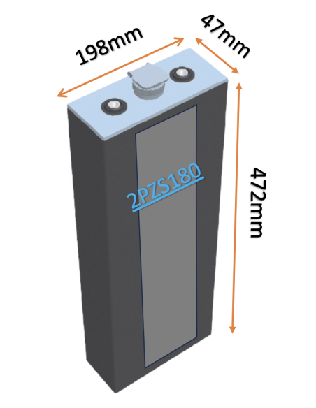 Pack 48V de 24 x 2V Batterie de traction 2PZS180 en 2V 180ah en C5