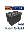 Pack 48V de 24 x 2V Batterie de traction 2PZS180 en 2V 180ah en C5