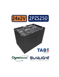 Pack 48V de 24 x 2V Batterie de traction 2PZS250 en 2V 250ah en C5