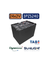 Pack 48V de 24 x 2V Batterie de traction 3PZS240 en 2V 240ah en C5