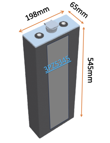 Pack 48V de 24 x 2V Batterie de traction 3PZS345 en 2V 345ah en C5