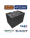 Pack 24V de 12 x 2V Batterie de traction 4PZS360 en 2V 360ah en C5