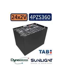 Pack 48V de 24 x 2V Batterie de traction 4PZS360 en 2V 360ah en C5