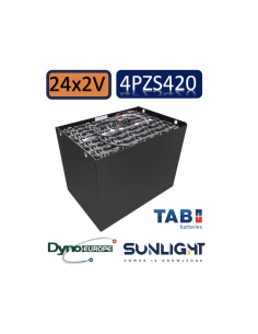 Pack 48V de 24 x 2V Batterie de traction 4PZS420 en 2V 420ah en C5