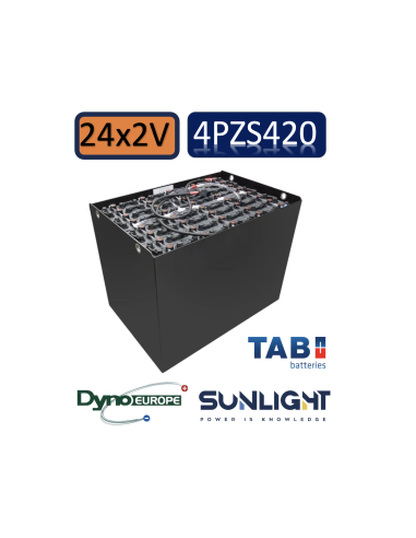 Pack 48V de 24 x 2V Batterie de traction 4PZS420 en 2V 420ah en C5