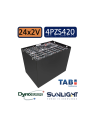 Pack 48V de 24 x 2V Batterie de traction 4PZS420 en 2V 420ah en C5