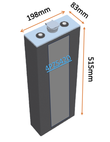 Pack 24V de 12 x 2V Batterie de traction 4PZS460 en 2V 460ah en C5