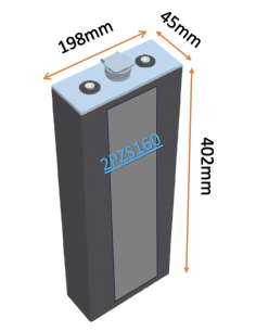 Batterie de traction 2PZS160 en 2V 160ah en C5 Livraison incluse