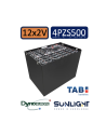 Pack 24V de 12 x 2V Batterie de traction 4PZS500 en 2V 500ah en C5