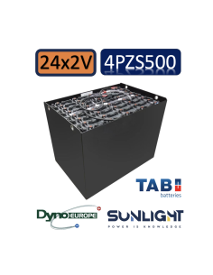 Pack 48V de 24 x 2V Batterie de traction 4PZS500 en 2V 500ah en C5