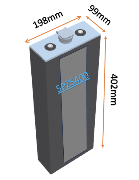 Pack 24V de 12 x 2V Batterie de traction 5PZS400 en 2V 400ah en C5