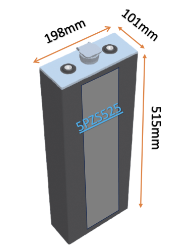 Pack 24V de 12 x 2V Batterie de traction 5PZS525 en 2V 525ah en C5