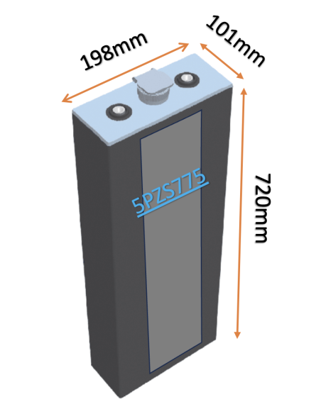 Pack 48V de 24 x 2V Batterie de traction 5PZS575 en 2V 575ah en C5