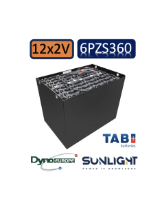 Pack 24V de 12 x 2V Batterie de traction 6PZS360 en 2V 360ah en C5