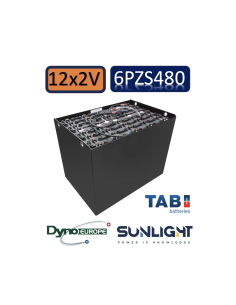 Pack 24V de 12 x 2V Batterie de traction 6PZS480 en 2V 480ah en C5