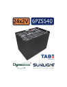 Pack 48V de 24 x 2V Batterie de traction 6PZS540 en 2V 540ah en C5