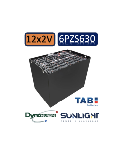 Pack 24V de 12 x 2V Batterie de traction 6PZS630 en 2V 630ah en C5