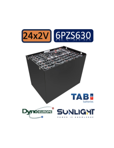 Pack 48V de 24 x 2V Batterie de traction 6PZS630 en 2V 630ah en C5