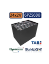 Pack 48V de 24 x 2V Batterie de traction 6PZS690 en 2V 690ah en C5
