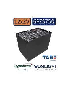 Pack 24V de 12 x 2V Batterie de traction 6PZS750 en 2V 750ah en C5