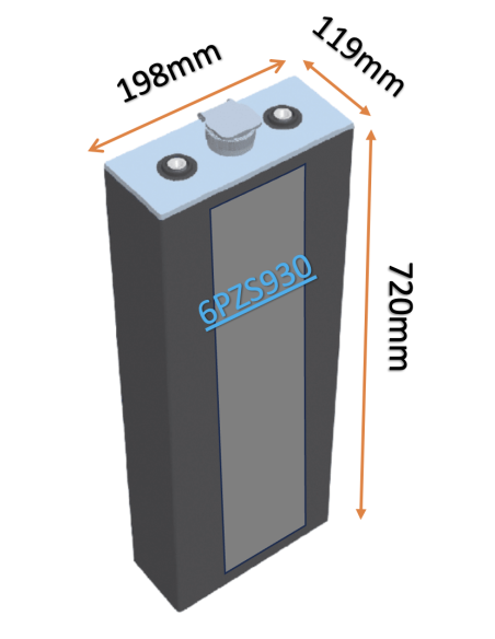 Pack 24V de 12 x 2V Batterie de traction 6PZS930 en 2V 930ah en C5
