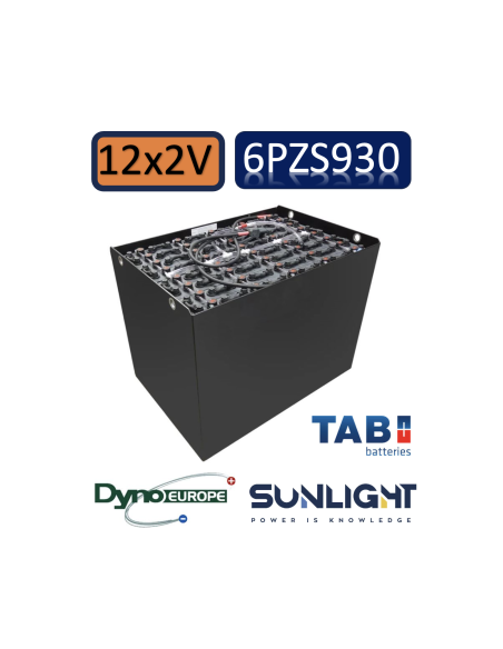 Pack 24V de 12 x 2V Batterie de traction 6PZS930 en 2V 930ah en C5