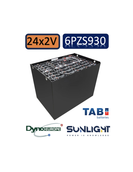 Pack 48V de 24 x 2V Batterie de traction 6PZS930 en 2V 930ah en C5