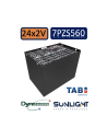 Pack 48V de 24 x 2V Batterie de traction 7PZS560 en 2V 560ah en C5