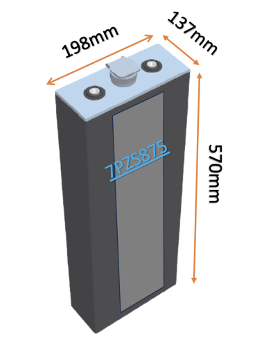 Pack 48V de 24 x 2V Batterie de traction 7PZS875 en 2V 875ah en C5