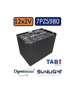 Pack 24V de 12 x 2V Batterie de traction 7PZS980 en 2V 980ah en C5