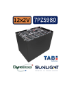 Pack 24V de 12 x 2V Batterie de traction 7PZS980 en 2V 980ah en C5