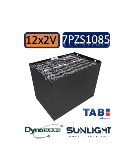 Pack 24V de 12 x 2V Batterie de traction 7PZS1085 en 2V 1085ah en C5
