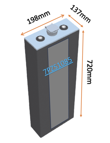 Pack 48V de 24 x 2V Batterie de traction 7PZS1085 en 2V 1085ah en C5