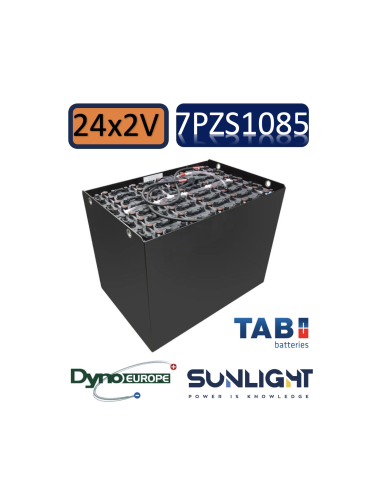 Pack 48V de 24 x 2V Batterie de traction 7PZS1085 en 2V 1085ah en C5