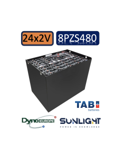 Pack 48V de 24 x 2V Batterie de traction 8PZS480 en 2V 480ah en C5
