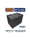 Pack 48V de 24 x 2V Batterie de traction 8PZS480 en 2V 480ah en C5