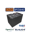 Pack 24V de 12 x 2V Batterie de traction 8PZS640 en 2V 640ah en C5
