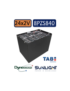 Pack 48V de 24 x 2V Batterie de traction 8PZS840 en 2V 840ah en C5