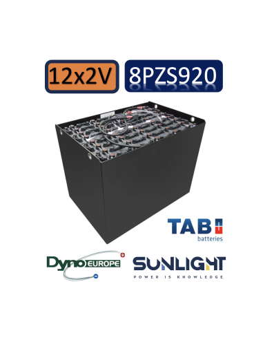 Pack 24V de 12 x 2V Batterie de traction 8PZS920 en 2V 920ah en C5