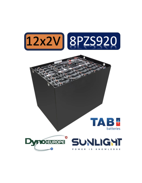 Pack 24V de 12 x 2V Batterie de traction 8PZS920 en 2V 920ah en C5