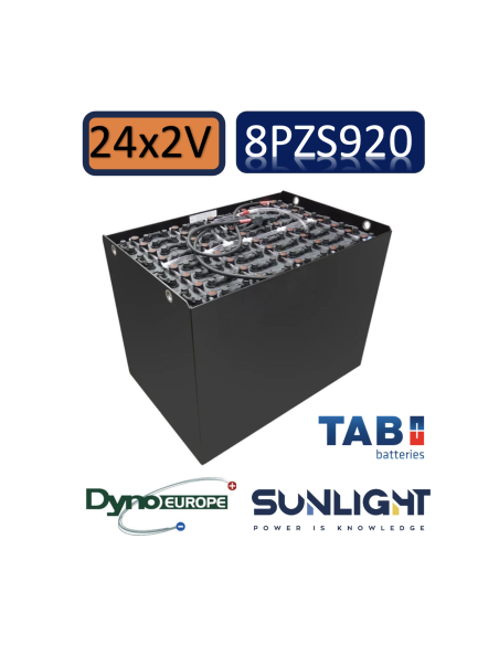Pack 48V de 24 x 2V Batterie de traction 8PZS920 en 2V 920ah en C5