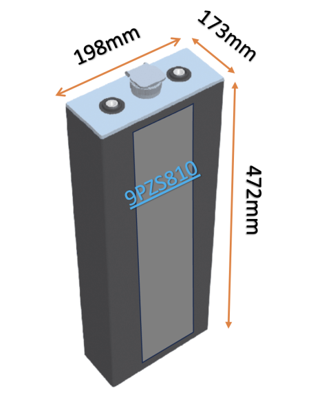 Pack 24V de 12 x 2V Batterie de traction 9PZS810 en 2V 810ah en C5