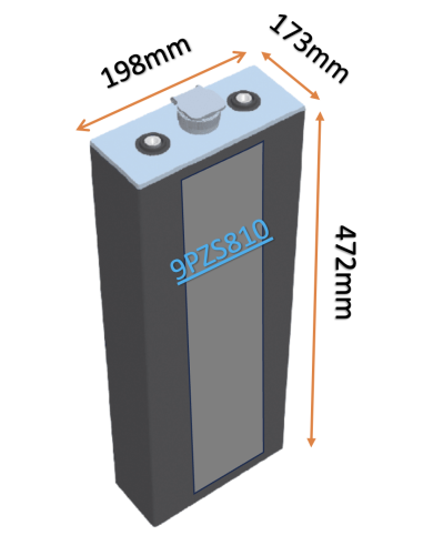Pack 48V de 24 x 2V Batterie de traction 9PZS810 en 2V 810ah en C5