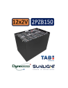 Pack 24V de 12 x 2V Batterie de traction 2PZB150 en 2V 150ah en C5
