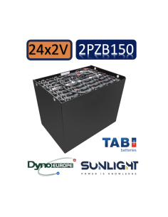 Pack 24V de 12 x 2V Batterie de traction 2PZB150 en 2V 150ah en C5