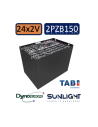 Pack 24V de 12 x 2V Batterie de traction 2PZB150 en 2V 150ah en C5